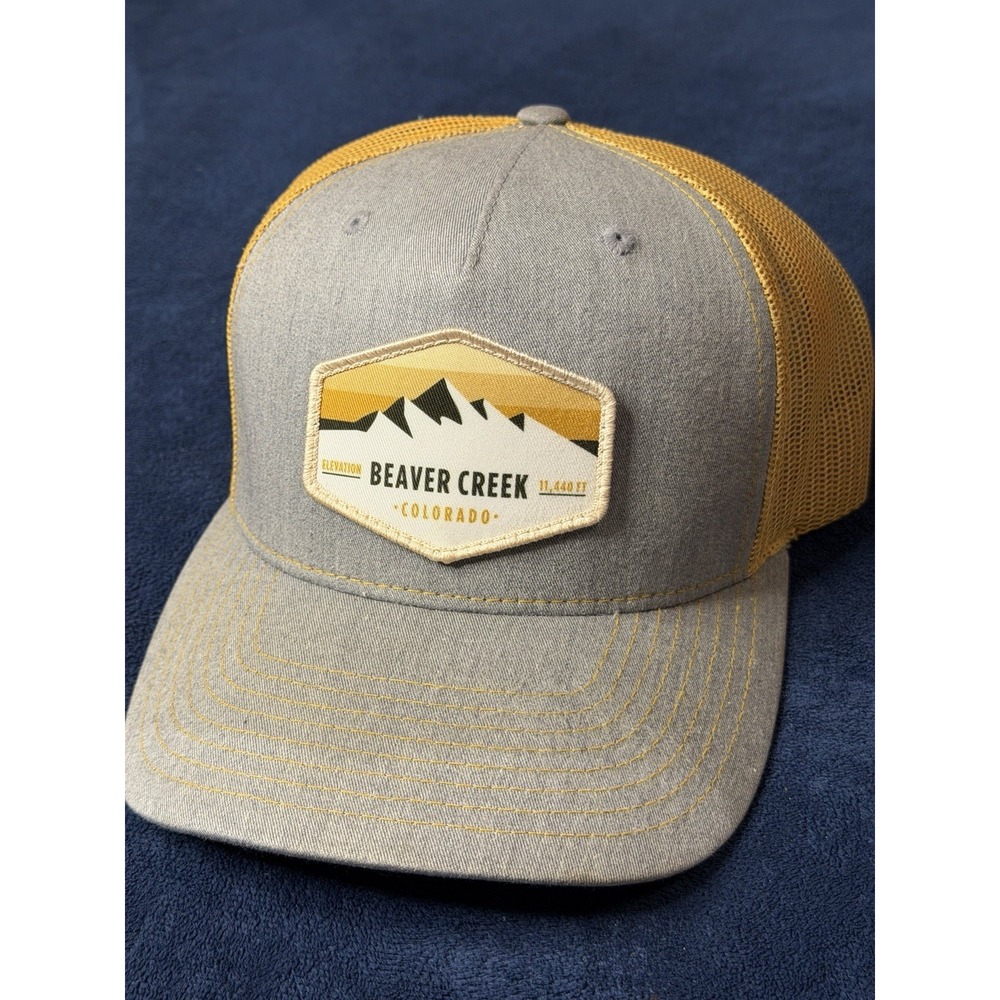 Richardson Beaver Creek Colorado Trucker Hat Snapback Cap Gray Yellow 112FP